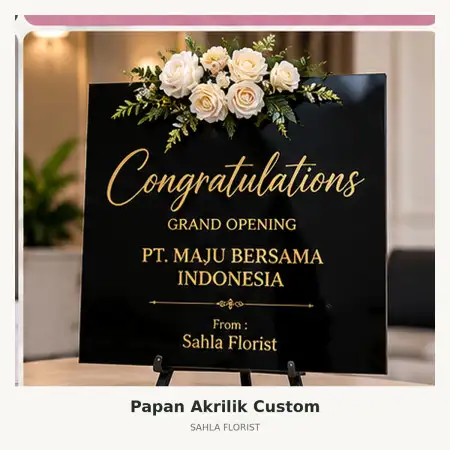 Papan Bunga Akrilik Maluku Utara